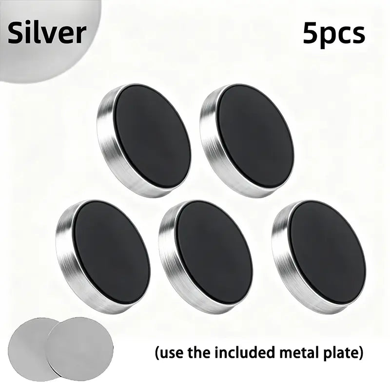 5-Pack Mini Magnetic Phone Holders Strong Magnetism Ultra Slim Portable 360° Rotatable Adjustable Foldable Frosted Scratch Resistant Universal Compatibility for All Android & Iphone Models