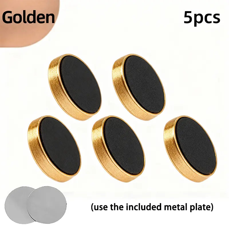 5-Pack Mini Magnetic Phone Holders Strong Magnetism Ultra Slim Portable 360° Rotatable Adjustable Foldable Frosted Scratch Resistant Universal Compatibility for All Android & Iphone Models