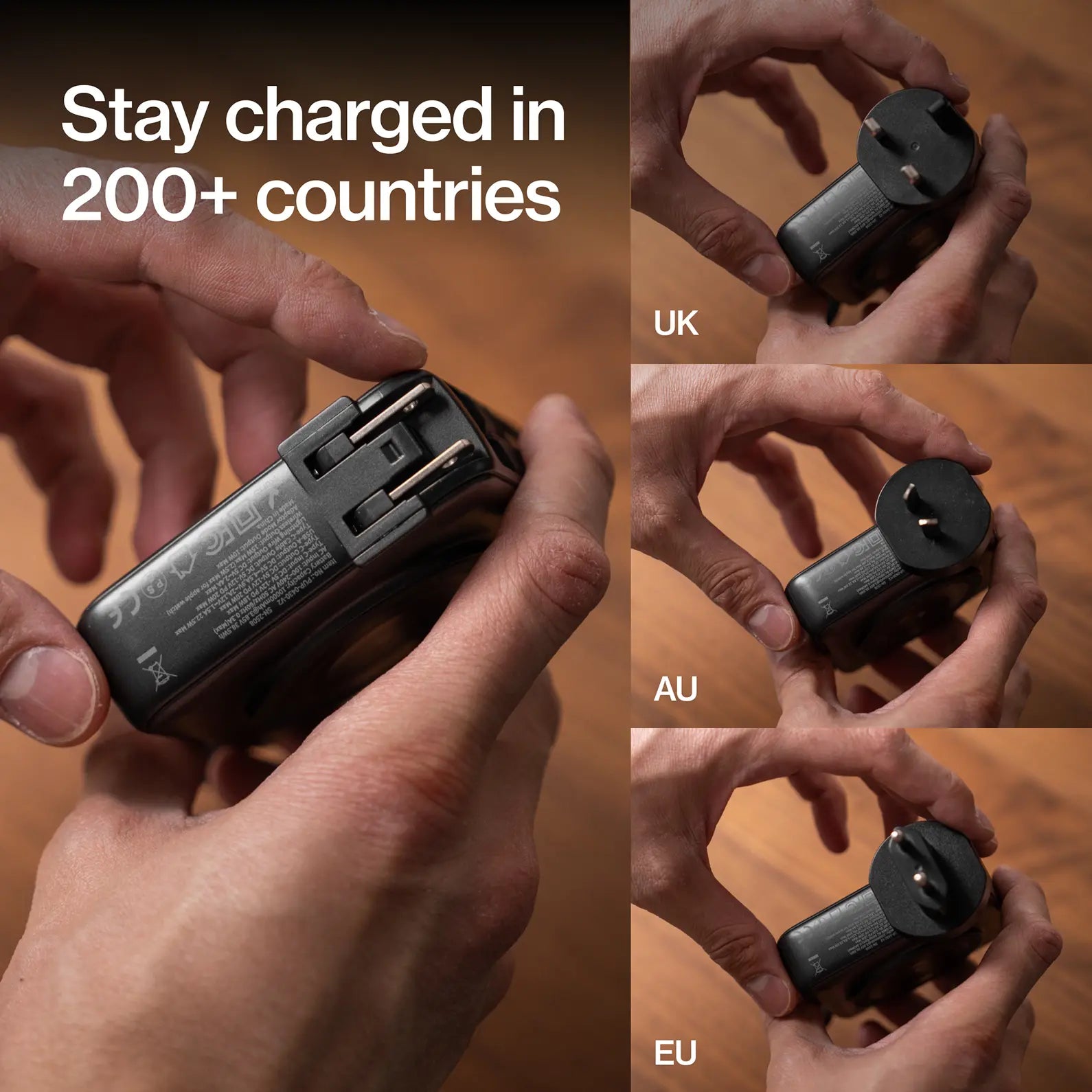 Smartcharge (Gen 2) | 5-In-1 Portable Power Bank | 10,000Mah Wireless Phone & Watch Charger | 2 Built-In USB-C Cables | AC Plug | Compact Travel Charger
