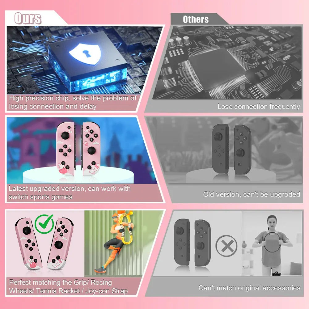 Game Controller (L/R) Switch Controller for Nintendo and Wireless Game Controller Console Joypad L/R Compatible with Switch/Lite/Oled Switch Case Tiktokshopspringglowup
