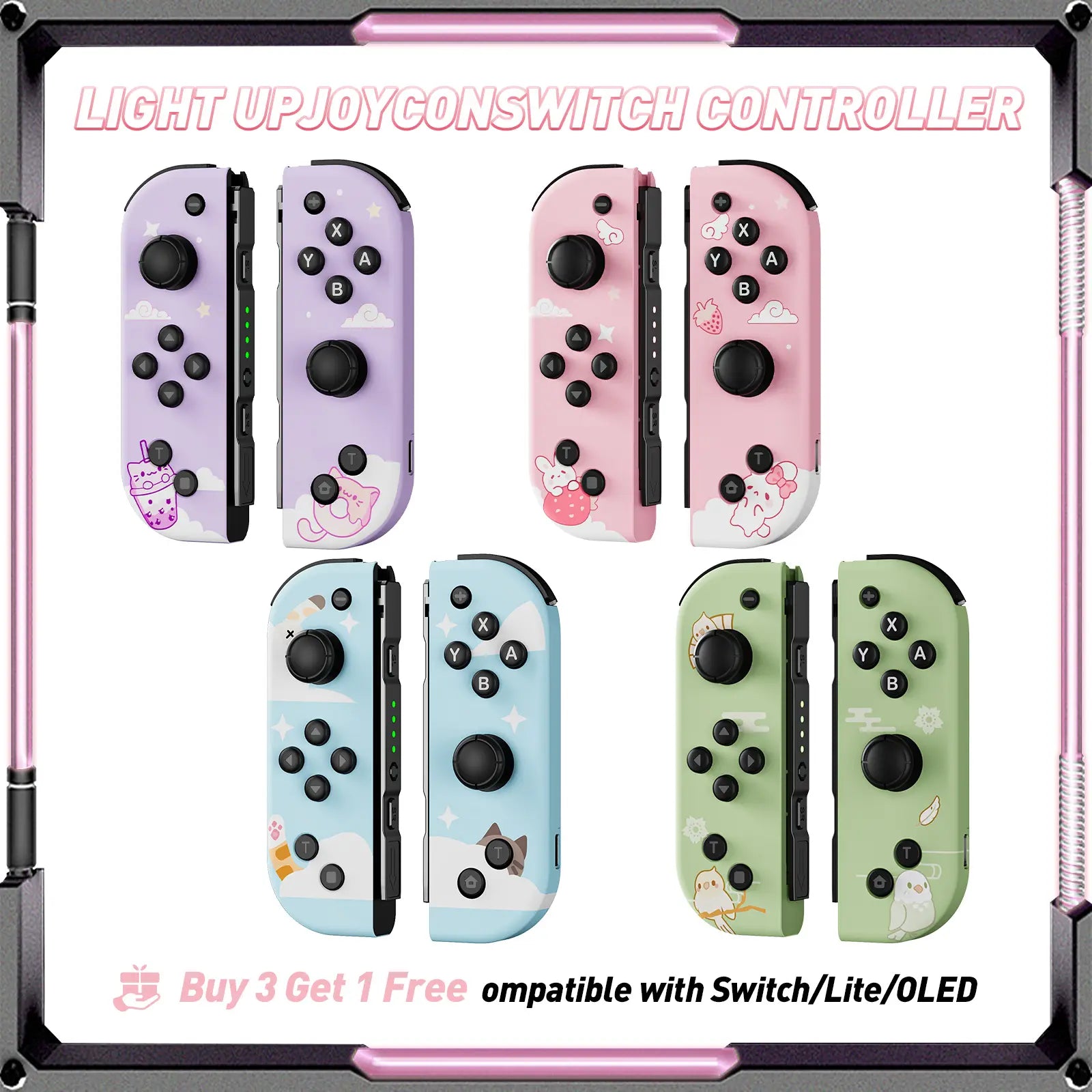 Game Controller (L/R) Switch Controller for Nintendo and Wireless Game Controller Console Joypad L/R Compatible with Switch/Lite/Oled Switch Case Tiktokshopspringglowup