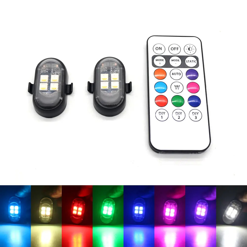 2/4/6/10Pcs Upgrade RGB Car Atmosphere Lights, Larger Battery & Brighter, Type-C Charging Cable, Wireless Remote Multi-Mode for Car Motorcyc Car Lighting Accessories Car Interior Lighting
